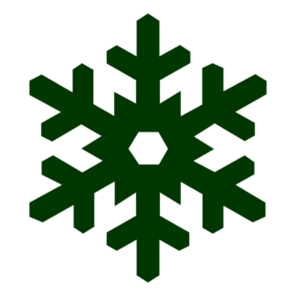 Snow Flake Decal (Dark Green)